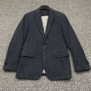 Banana Republic Sport Coat Men 38R Blue 2 Button Tailored Fit Long Sleeve Cotton